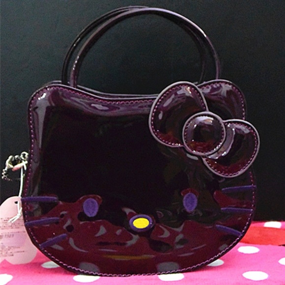 Sanrio Hello Kitty Women's Handbag Patent Purple - Picture 7 of 9